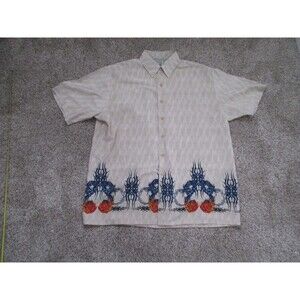 Y2k Vintage XG Dragones Flames Button up shirt mens L